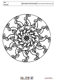 Mandala boyama sayfaları